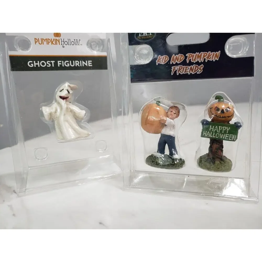 LARGE LOT NEW Halloween Pumpkin Hollow Spooky Village Cemetery Accessories Ghost